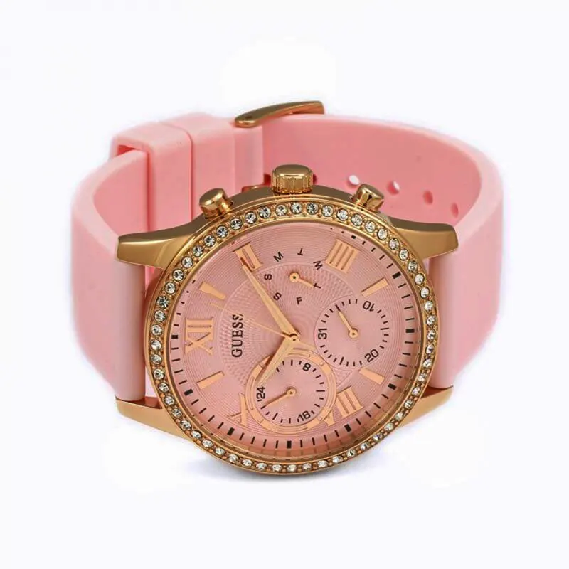 Guess Solar Multifunction Pink Ladies Watch- W1135L2